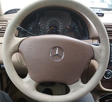 Руль Mercedes после перетяжки установлен в автомобиль